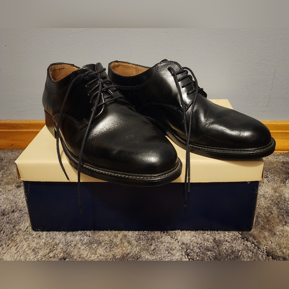 Giorgio Brutini Black Leather Men's Dress Shoes Size 10.5 - Picture 3 of 13
